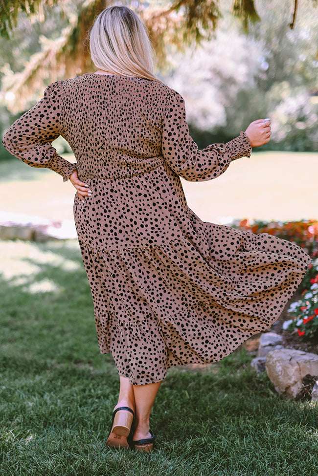 Plus Size Animal Print Smocked Tiered Dress - ONLINE EXCLUSIVE!