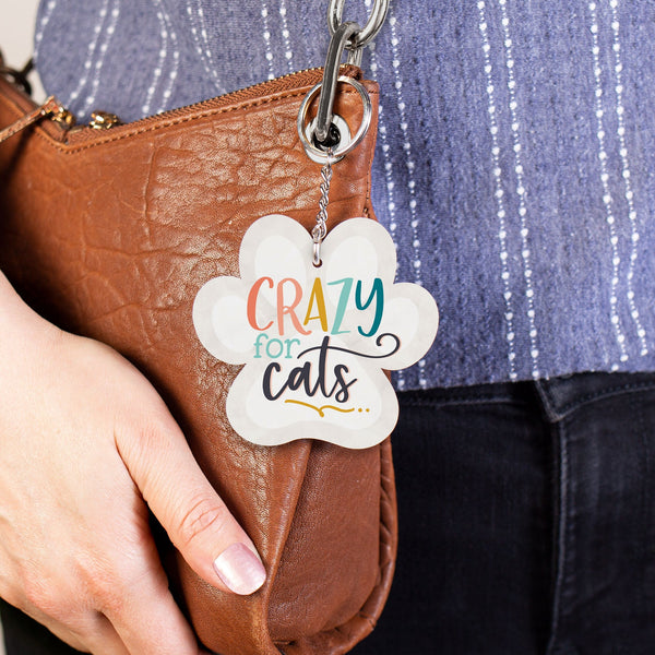 AKC0019   Crazy For Cats Acrylic Keychain