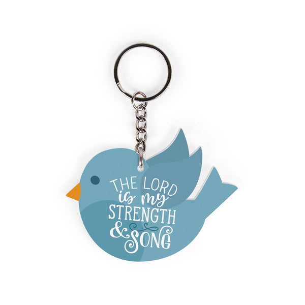 AKC0020   The Lord Is My Strength & My Song Acrylic Keychain