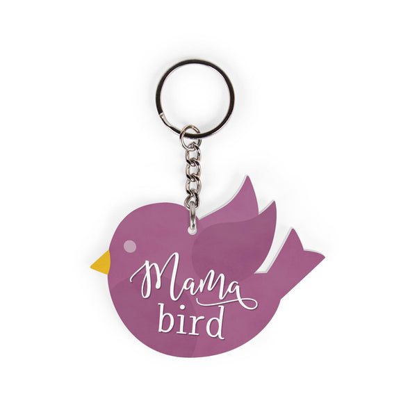 AKC0021   Mama Bird Acrylic Keychain