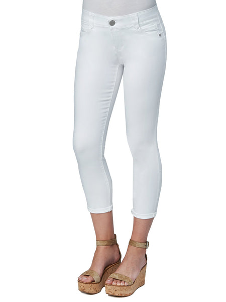 B1176ZSOW   Chelsea Ab-Solution Ankle Skimmer White Capri Jeans