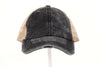 780 Gorra de béisbol Julie Washed Denim Criss Cross High Pony CC BT780