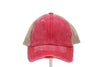 780 Gorra de béisbol Julie Washed Denim Criss Cross High Pony CC BT780