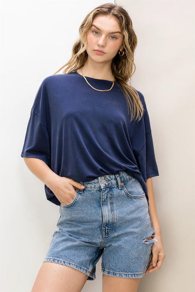 Amelia Relaxed Fit Crew Neck Tee