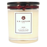 E.D. Caylor Rose 100% Coconut & Soy Luxury Candle