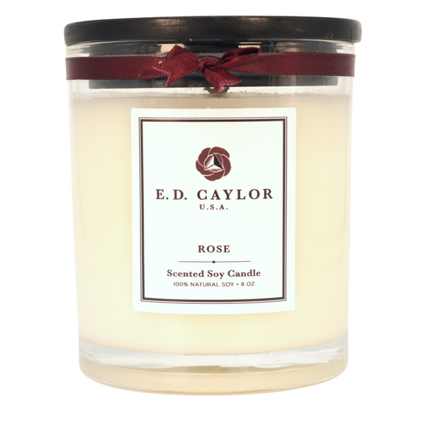 E.D. Caylor Rose 100% Coconut & Soy Luxury Candle