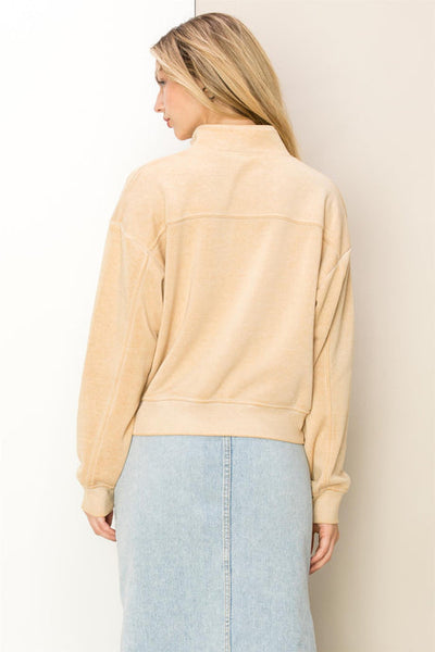 Clara French Terry Half Zip Pullover