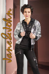 Arloa Silver Bomber Jacket by Tricotto J400-F22