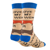 Men's Love My Weiner Fun & Snarky Socks