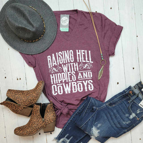 63482   Alyssa Raising Hell w/ The Hippies & Cowboys Graphic T-Shirt