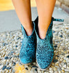 Very G Divine Turquoise Leopard Boots