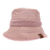 3830   Soft Faux Leather Shearling C.C. Bucket Hat