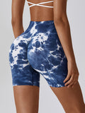 Tie Dye Wide Waistband Slim Fit Sports Shorts - ONLINE EXCLUSIVE!