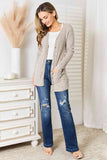 Ginny Ribbed Button-Up Cardigan with Pockets - ONLINE EXCLUSIVE!