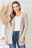Ginny Ribbed Button-Up Cardigan with Pockets - ONLINE EXCLUSIVE!
