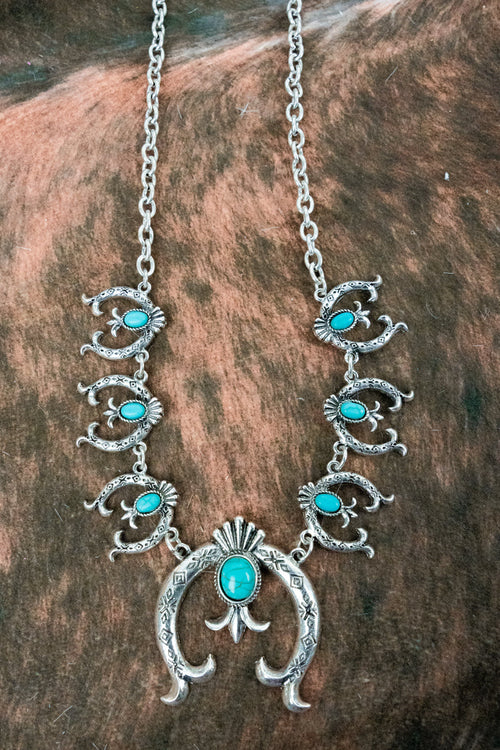 Turquoise Chenowith Arch Necklace and Earring Set