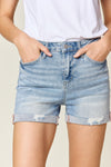 Brielle Hi-Rise Rolled Cuff Judy Blue Jean Shorts - ONLINE EXCLUSIVE!