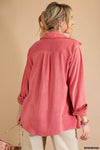 6423   Allison Soft Fleece Button Down Shacket