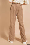 7832   Jessica Soft Corduroy Wide Leg Elastic Waist Pants