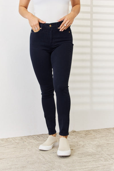 Kelsi Garment Dyed Tummy Control Skinny Judy Blue Jeans - ONLINE EXCLUSIVE!