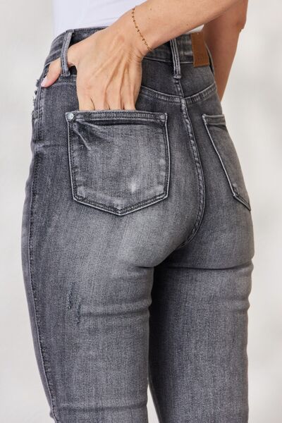 Carolina Hi-Rise Tummy Control Release Hem Skinny Judy Blue Jeans - ONLINE EXCLUSIVE!