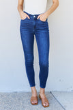 Marie Mid Rise Crinkle Ankle Detail Skinny Judy Blue Jeans - ONLINE EXCLUSIVE!