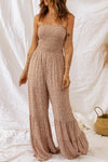 Paula Floral Spaghetti Strap Smocked Wide Leg Jumpsuit - ONLINE EXCLUSIVE!