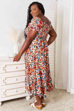 Double Take Plus Size Floral Smocked Square Neck Dress - ONLINE EXCLUSIVE!