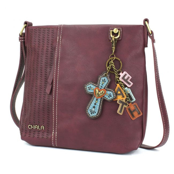 Chala Charming Charms Cross+Faith Laser Cut Crossbody Bag