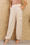 HYFVE Chic For Days High Waist Drawstring Cargo Pants in Ivory - ONLINE EXCLUSIVE!