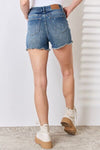 Gillian Hi Rise Tummy Control Fray Hem Judy Blue Jean Shorts - ONLINE EXCLUSIVE!