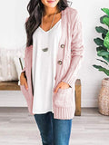 Cassandra Cable-Knit Buttoned Cardigan with Pockets