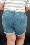 150121   Rochelle Dandelion Mid-Rise Cuffed Judy Blue Shorts