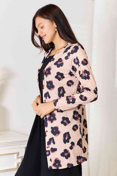 Shelli Printed Button Front Longline Cardigan - ONLINE EXCLUSIVE!