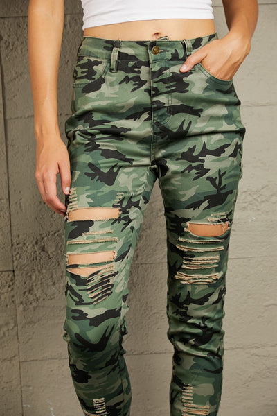 Baelei Distressed Camouflage Jeans - ONLINE EXCLUSIVE!