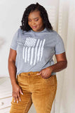 Simply Love US Flag Graphic Cuffed Sleeve T-Shirt - ONLINE EXCLUSIVE!