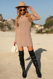 Cable-Knit Round Neck Mini Sweater Dress - ONLINE EXCLUSIVE!