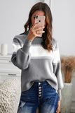 Color Block Lantern Sleeve Pullover Sweater - ONLINE EXCLUSIVE!