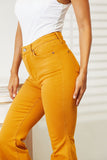 88713   Angie Hi-Rise Tummy Control Garment Dyed Flare Judy Blue Jeans