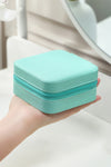 Square Zip Closure PU Leather Jewelry Box - ONLINE EXCLUSIVE!