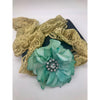42063   Large Vintage Light Blue Floral Headband/Cuff