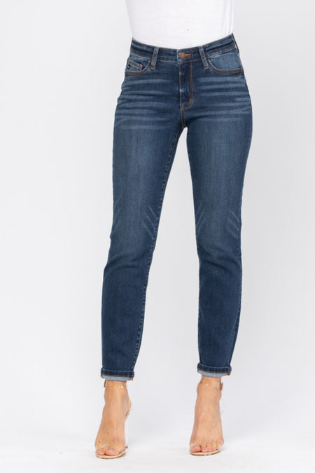 82202   Virgie High Rise Cropped Distressed Judy Blue Jeans