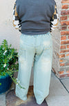 Vintage Wash Distressed Star Jeans from Paper Lace