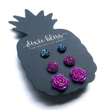 1528   Violet Earrings by Dixie Bliss