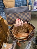 0078577   Ivory or Brown London Check Handbag