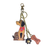 Chala Brown Dog Mini Keychain Key FOB  609DG3