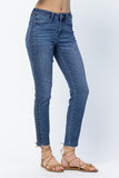 Carah Mid-Rise Non-Distressed Relaxed Fit Braided Judy Blue Jeans