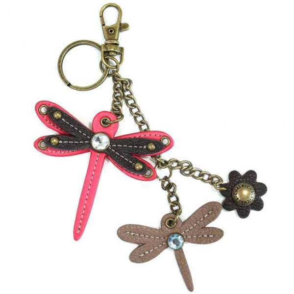 Chala Pink Dragonfly Mini Keychain Key FOB  609DFP8