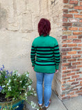 Bylyse Striped Turtleneck Sweater