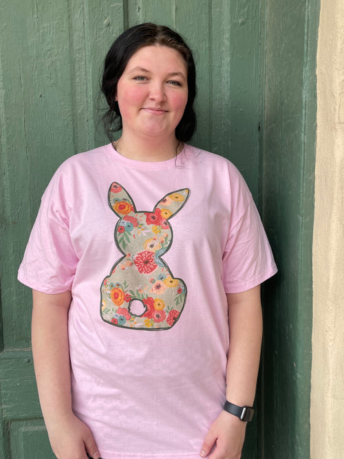 Celine Floral Bunny Graphic T-Shirt